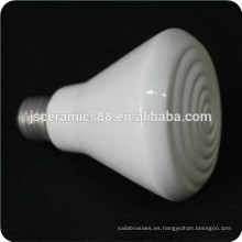 Lámpara de calefacción de cerámica de porcelana infrarroja blanca de resistencia a altas temperaturas E27
